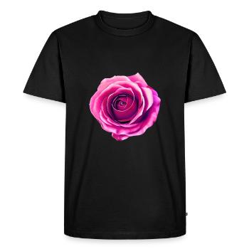 Rose - The eye of the beholder - surreal - dream - Men's Premium Organic T-Shirt - black - Front - Nico (187cm)