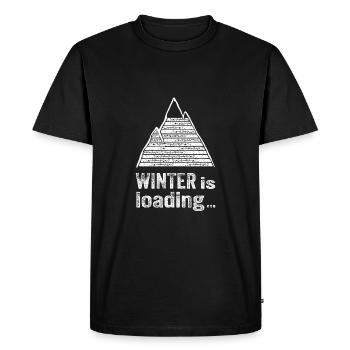 Winter is loading | Ski and snowboard lovers - Men's Premium Organic T-Shirt - black - Front - Nico (187cm)