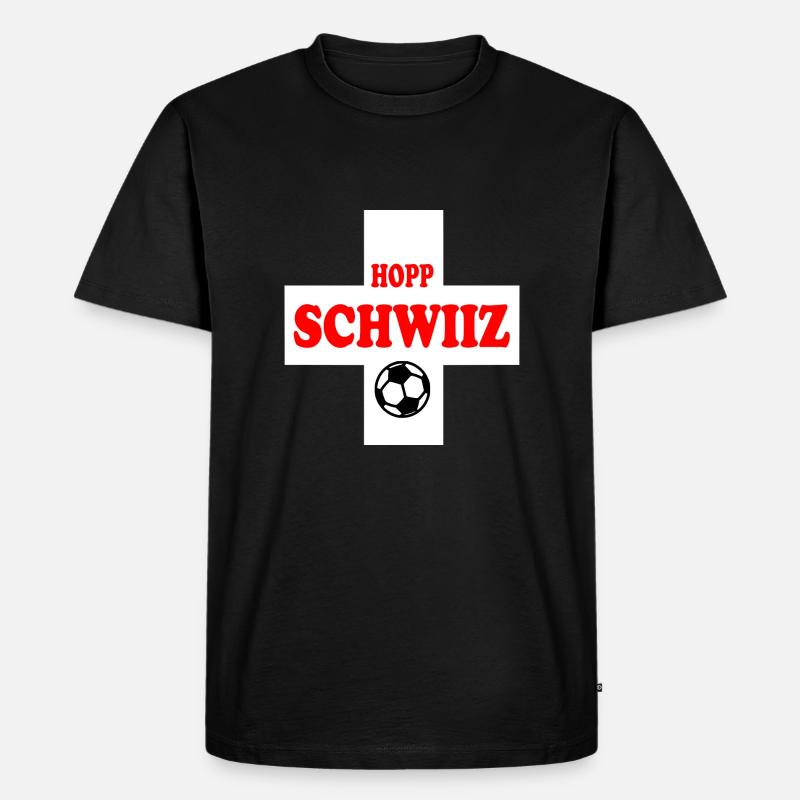 Schweiz - Männer Premium Bio T-Shirt - Schwarz