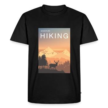 Hiking - Men's Premium Organic T-Shirt - black - Front - Nico (187cm)