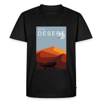 Désert - T-shirt Premium bio Homme - noir - Devant - Nico (187cm)