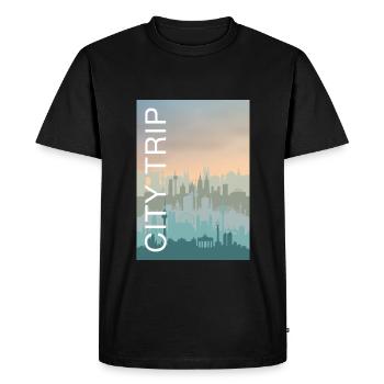 Excursion en ville - T-shirt Premium bio Homme - noir - Devant - Nico (187cm)