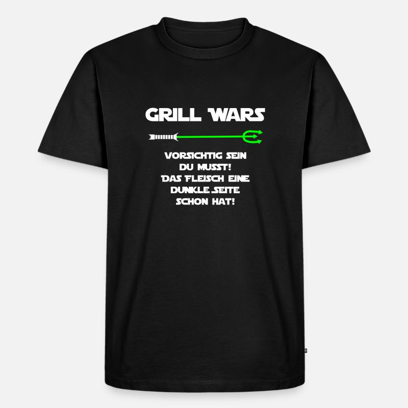 Grill Wars - Männer Premium Bio T-Shirt - Schwarz