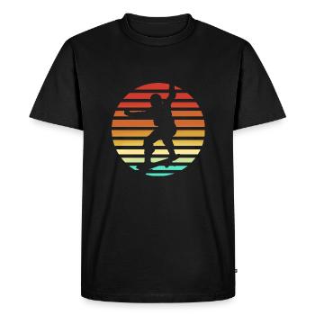 Skateboard | Patineur rétro - T-shirt Premium bio Homme - noir - Devant - Nico (187cm)