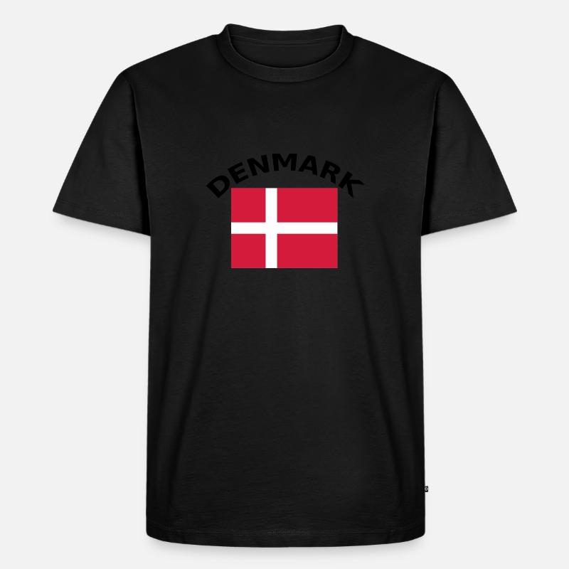Danemark, Danemark, drapeau, drapeau - T-shirt Premium bio Homme - noir