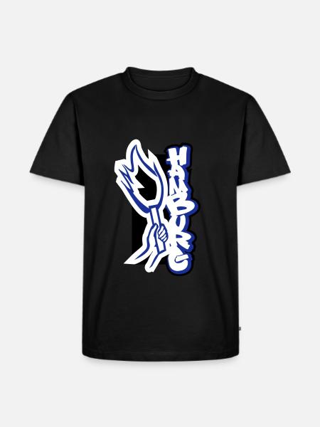hamburg_pyro - Männer Premium Bio T-Shirt - Schwarz