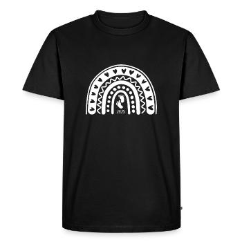 Quand l’amour devient vie, bébé tombe enceinte en 2025 - T-shirt Premium bio Homme - noir - Devant - Nico (187cm)