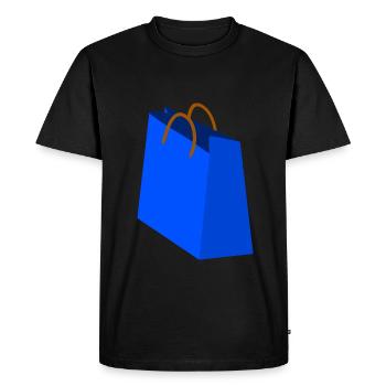 Shopping Bag - Men's Premium Organic T-Shirt - black - Front - Nico (187cm)