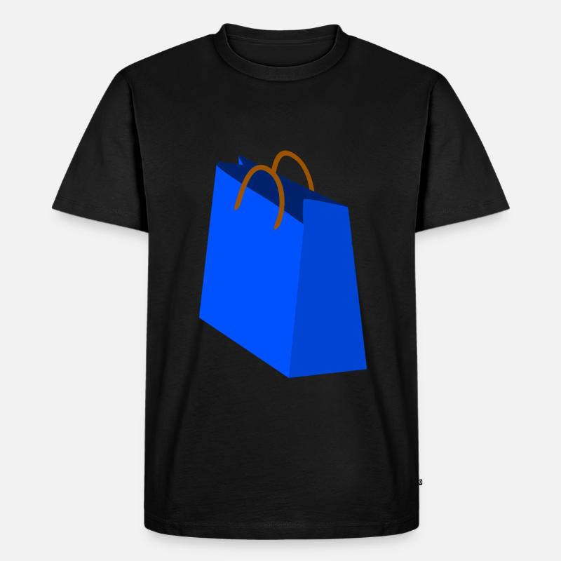 Einkauf Tasche - Männer Premium Bio T-Shirt - Schwarz