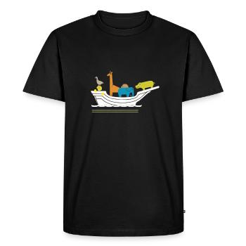 Arche de Noe - T-shirt Premium bio Homme - noir - Devant - Nico (187cm)