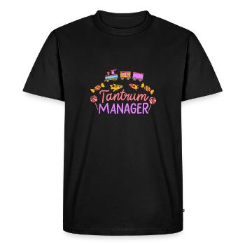 Tantrum Manager - Daycare Teachers Gift Idea - Men's Premium Organic T-Shirt - black - Front - Nico (187cm)
