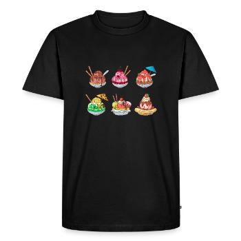 Coupe de glace style rétro grunge vintage - T-shirt Premium bio Homme - noir - Devant - Nico (187cm)