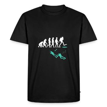 Evolution of Scuba Diver Evolution - Men's Premium Organic T-Shirt - black - Front - Nico (187cm)