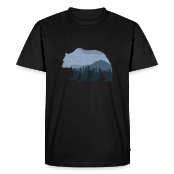 Forest Bear - Men's Premium Organic T-Shirt - black - Front - Nico (187cm)