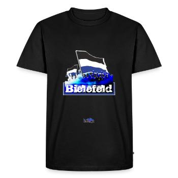 bielefeld - Men's Premium Organic T-Shirt - black - Front - Nico (187cm)