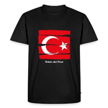 Turc et fierté - T-shirt Premium bio Homme - noir - Devant - Nico (187cm)