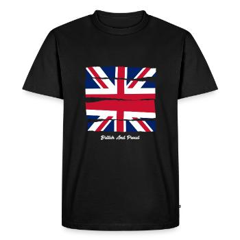 Britannique et fier - T-shirt Premium bio Homme - noir - Devant - Nico (187cm)