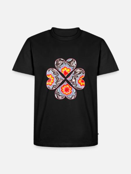Clover 4 Hearts E 33 - Men's Premium Organic T-Shirt - black