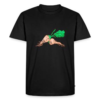 Betterave à sucre style rétro vintage grunge - T-shirt Premium bio Homme - noir - Devant - Nico (187cm)