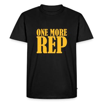 One More Rep - Men's Premium Organic T-Shirt - black - Front - Nico (187cm)