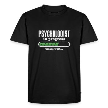 Psychologues en cours - T-shirt Premium bio Homme - noir - Devant - Nico (187cm)