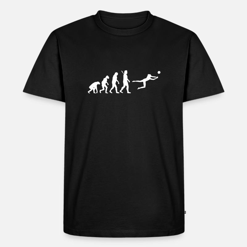Evolution Beachvolleyball - Männer Premium Bio T-Shirt - Schwarz