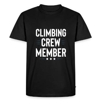 Climbing Crew - Men's Premium Organic T-Shirt - black - Front - Nico (187cm)