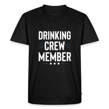 Drinking Crew - Men's Premium Organic T-Shirt - black - Front - Nico (187cm)