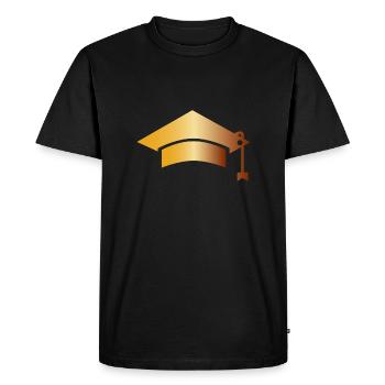 Doktorhut, docteur, graduation, graduation - T-shirt Premium bio Homme - noir - Devant - Nico (187cm)