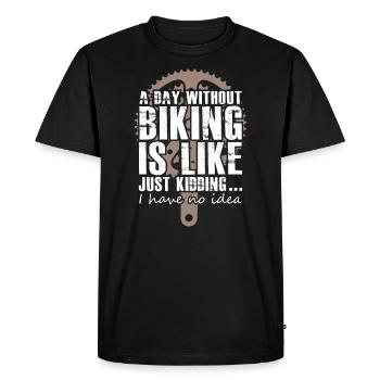 Cycliste - T-shirt Premium bio Homme - noir - Devant - Nico (187cm)