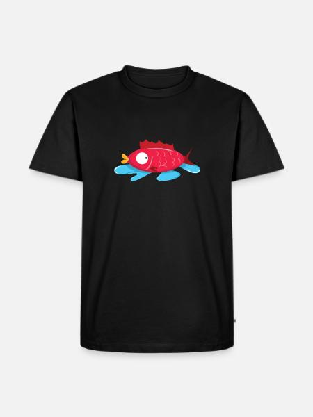 Fish without water - Men's Premium Organic T-Shirt - black