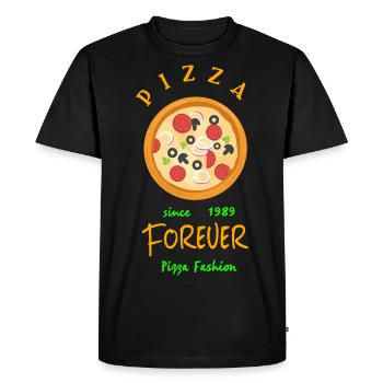 Pizza Pizza - T-shirt Premium bio Homme - noir - Devant - Nico (187cm)