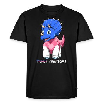 Funny Transgender Dinosaur Gift - Men's Premium Organic T-Shirt - black - Front - Nico (187cm)