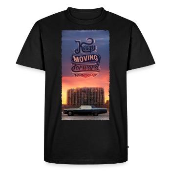 Continuez d’aller de l’avant - T-shirt Premium bio Homme - noir - Devant - Nico (187cm)