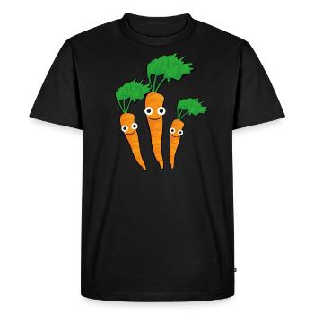 Carotte,Carottes,Famille,Famille des carottes,Légumes - T-shirt Premium bio Homme - noir - Devant - Nico (187cm)
