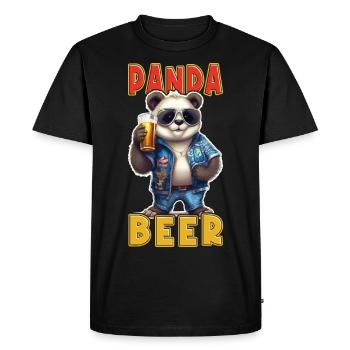 Panda Beer Beer Bear Funny Saying Humor Party - T-shirt Premium bio Homme - noir - Devant - Nico (187cm)