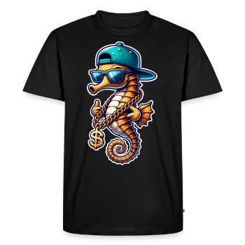 Seahorse Seahorse - Men's Premium Organic T-Shirt - black - Front - Nico (187cm)