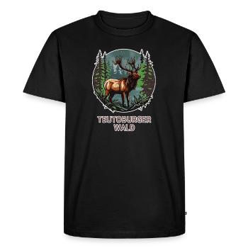 Teutoburg Forest - Men's Premium Organic T-Shirt - black - Front - Nico (187cm)