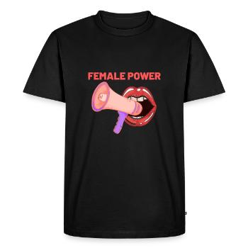 Female Power Feminism Idée de cadeau Girl Lips Equal - T-shirt Premium bio Homme - noir - Devant - Nico (187cm)