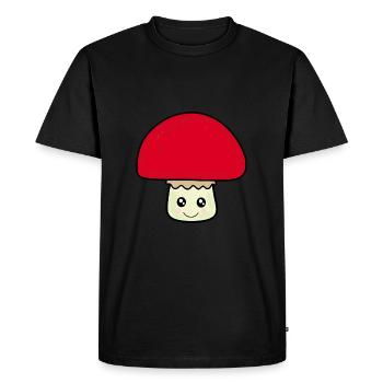 Champignon Kawaii Autocollant Kawaii Vêtements Kawaii Cadeau - T-shirt Premium bio Homme - noir - Devant - Nico (187cm)
