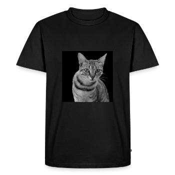 Chat blanc-noir Chat noir et blanc - T-shirt Premium bio Homme - noir - Devant - Nico (187cm)