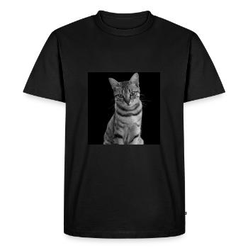 Chat blanc-noir Chat noir et blanc - T-shirt Premium bio Homme - noir - Devant - Nico (187cm)