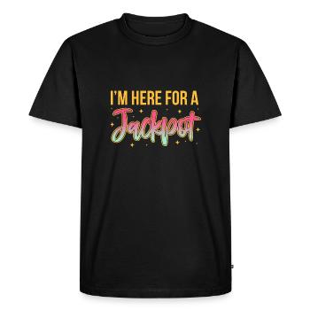 I'm here for a jackpot - Men's Premium Organic T-Shirt - black - Front - Nico (187cm)