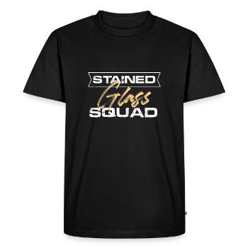 Stained Glass Squad Colored Glass Mosaics - Men's Premium Organic T-Shirt - black - Front - Nico (187cm)