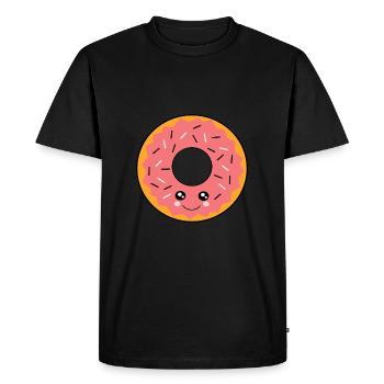 Kawaii Donuts Kawaii Gâteau Kawaii Autocollants Kawaii Drôle - T-shirt Premium bio Homme - noir - Devant - Nico (187cm)
