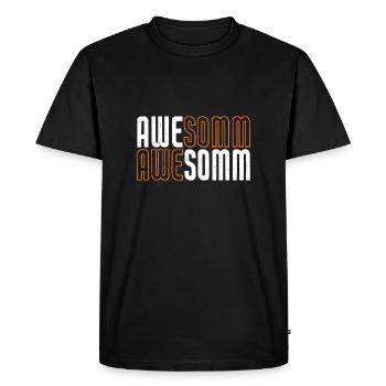 Awesomm Awesomm - T-shirt Premium bio Homme - noir - Devant - Nico (187cm)