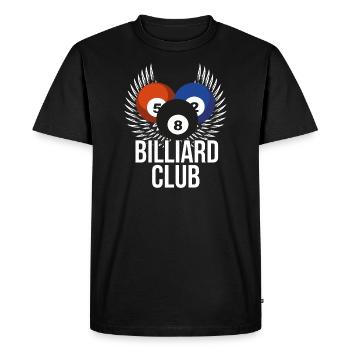 Billard - T-shirt Premium bio Homme - noir - Devant - Nico (187cm)