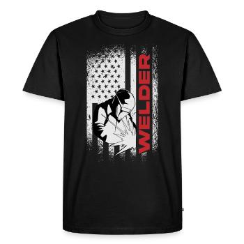 welding welding - Men's Premium Organic T-Shirt - black - Front - Nico (187cm)