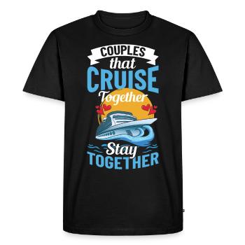 Croisière Croisière Croisière Croisière - T-shirt Premium bio Homme - noir - Devant - Nico (187cm)
