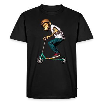 Stunt Scooter Monkey fait des tours - T-shirt Premium bio Homme - noir - Devant - Nico (187cm)